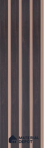 Brown Wooden Look Charcoal Louver/Panel 9.5 ft x 6 inch - 6 mm | Ideal for Feature Wall, Living Room, Bedroom, Home, TV Unit | PN 07123