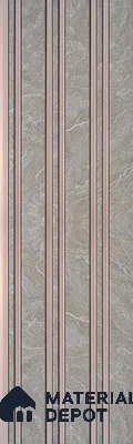 Beige Stone Look Charcoal Louver/Panel 9.5 ft x 6 inch - 6 mm | Ideal for Feature Wall, Living Room, Bedroom, Home, TV Unit | PN 07126