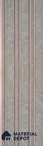 Beige Stone Look Charcoal Louver/Panel 9.5 ft x 6 inch - 6 mm | Ideal for Feature Wall, Living Room, Bedroom, Home, TV Unit | PN 07126