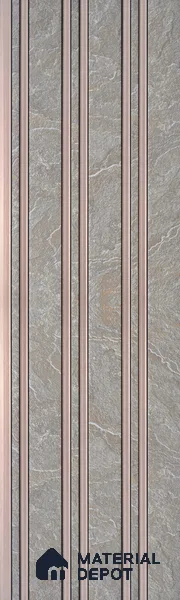Beige Stone Look Charcoal Louver/Panel 9.5 ft x 6 inch - 6 mm | Ideal for Feature Wall, Living Room, Bedroom, Home, TV Unit | PN 07126