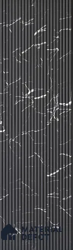 Grey Marble Look Charcoal Louver/Panel 9.5 ft x 6 inch - 6 mm | Ideal for Feature Wall, Living Room, Bedroom, Home, TV Unit | PN 07136