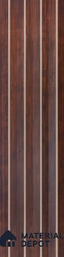 Brown Wood PN 07707 9.1 ft x 5 inch Charcoal Louvers/Panels - 12 mm | Suitable for Feature Wall, TV Unit & Living Room | Width is Subjected to 5% Variation