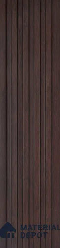 Brown Wood PN 07710 9.1 ft x 5 inch Charcoal Louvers/Panels - 12 mm | Suitable for Feature Wall, TV Unit & Living Room | Width is Subjected to 5% Variation