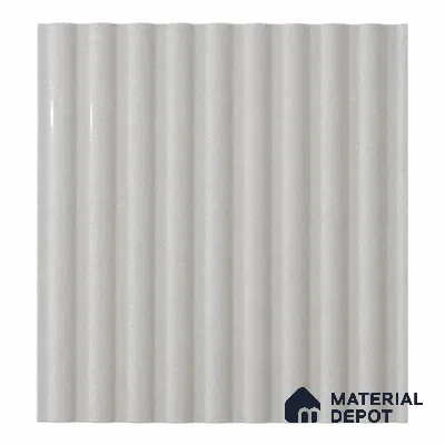 White Fluted look SR Crystal Z+ 2202 8 ft x 4 ft High Gloss Finish Decorative Laminate - 1.25 mm | Suitable for TV Unit, Wardrobe, Kitchen Cabinet