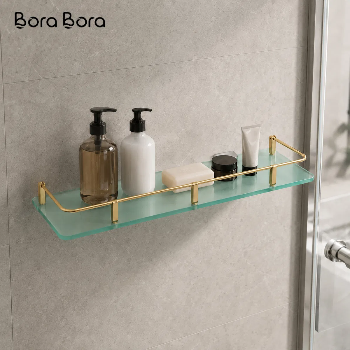 Rose Roughness Texture Glass Shelves Online | Bathroom Accessories | Material Depot