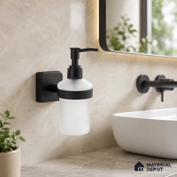 Liquid Soap Dispenser 9108-LSD Robiee Black Matt Finish SS 304 | 5 Years Warranty