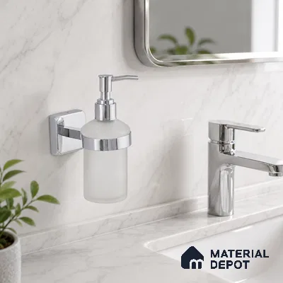 Liquid Soap Dispenser 9108-LSD Robiee Chrome Finish SS 304 | 5 Years Warranty