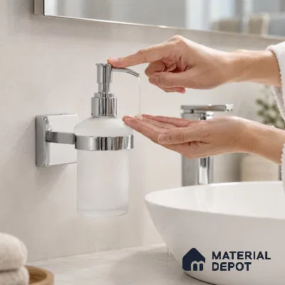 Liquid Soap Dispenser 9108-LSD Robiee Chrome Finish SS 304 | 5 Years Warranty