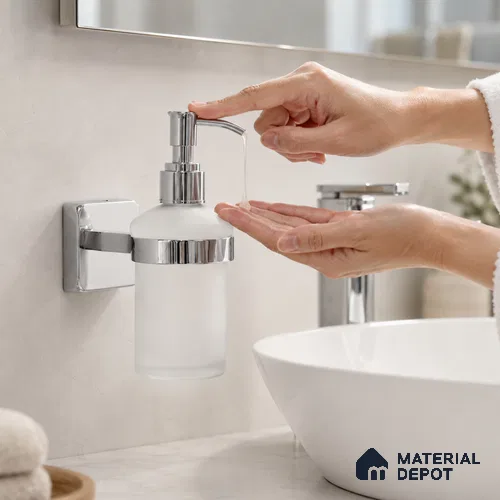 Liquid Soap Dispenser 9108-LSD Robiee Chrome Finish SS 304 | 5 Years Warranty