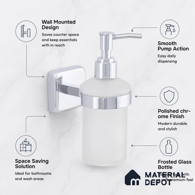 Liquid Soap Dispenser 9108-LSD Robiee Chrome Finish SS 304 | 5 Years Warranty