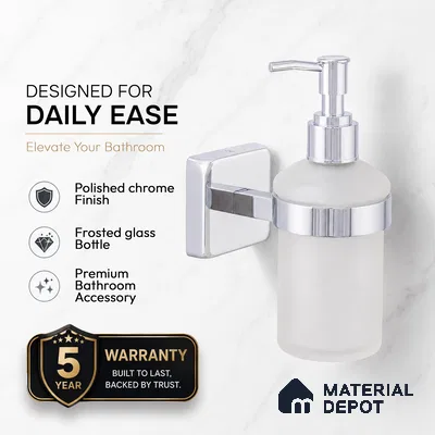 Liquid Soap Dispenser 9108-LSD Robiee Chrome Finish SS 304 | 5 Years Warranty
