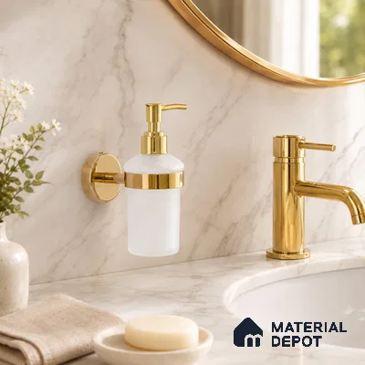 Liquid Soap Dispenser 9308-LSD Toucan Gold Finish SS 304 | 5 Years Warranty