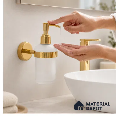 Liquid Soap Dispenser 9308-LSD Toucan Gold Finish SS 304 | 5 Years Warranty