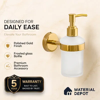 Liquid Soap Dispenser 9308-LSD Toucan Gold Finish SS 304 | 5 Years Warranty