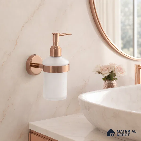 Liquid Soap Dispenser 9308-LSD Toucan Rose Gold Finish SS 304 | 5 Years Warranty