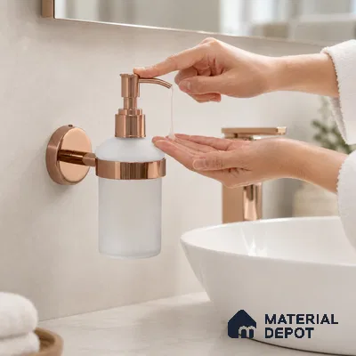 Liquid Soap Dispenser 9308-LSD Toucan Rose Gold Finish SS 304 | 5 Years Warranty