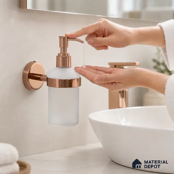 Liquid Soap Dispenser 9308-LSD Toucan Rose Gold Finish SS 304 | 5 Years Warranty