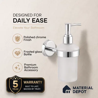 Liquid Soap Dispenser 9308-LSD Toucan Chrome Finish SS 304 | 5 Years Warranty