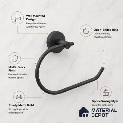 Napkin Ring with Full Round Back 9503-NP Toucan Black Matte Finish SS 304 | 5 Years Warranty