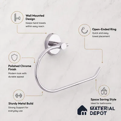 Napkin Ring with Full Round Back 9503-NP Toucan Chrome Finish SS 304 | 5 Years Warranty