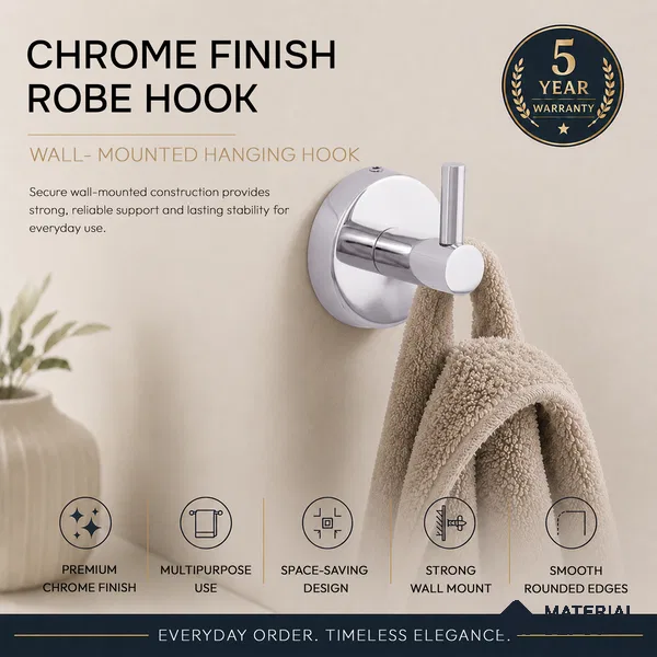 Rob Hook 9306-RH Toucan Chrome Finish SS 304 | 5 Years Warranty