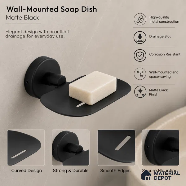 Soap Dish 9204-SD Toucan Black Matt Finish SS 304 | 5 Years Warranty