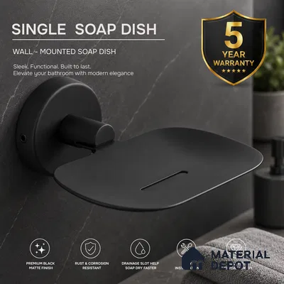 Soap Dish 9204-SD Toucan Black Matt Finish SS 304 | 5 Years Warranty