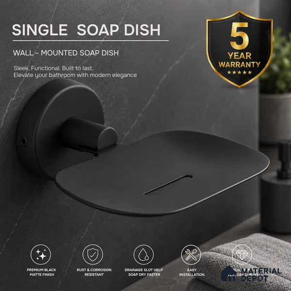 Soap Dish 9204-SD Toucan Black Matt Finish SS 304 | 5 Years Warranty