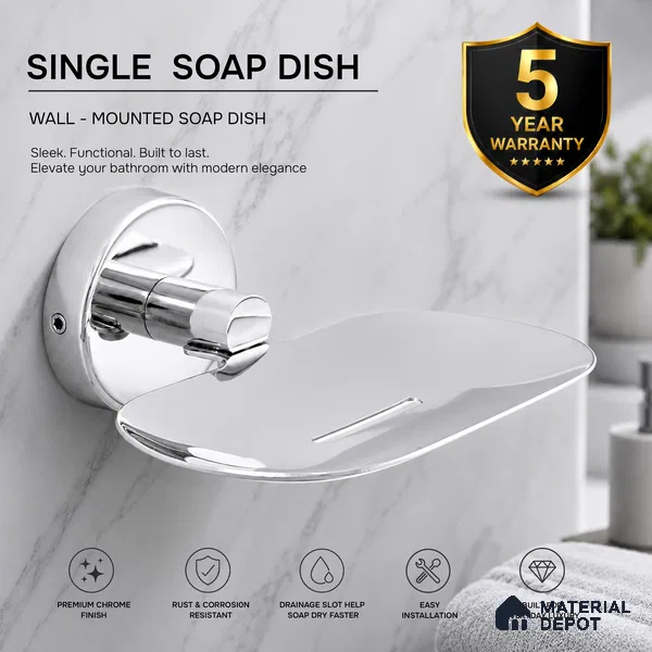 Soap Dish 9204-SD Toucan Chrome Finish SS 304 | 5 Years Warranty