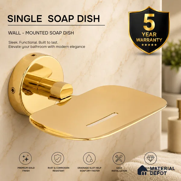 Soap Dish 9204-SD Toucan Gold Finish SS 304 | 5 Years Warranty