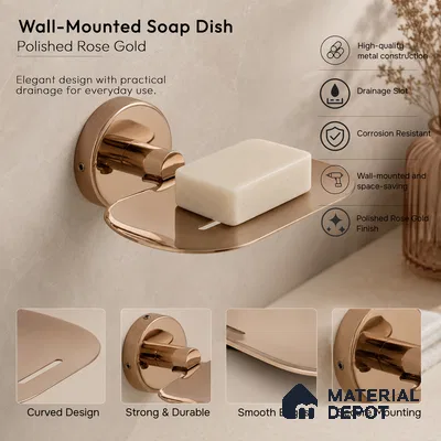 Soap Dish 9204-SD Toucan Rose Gold Finish SS 304 | 5 Years Warranty