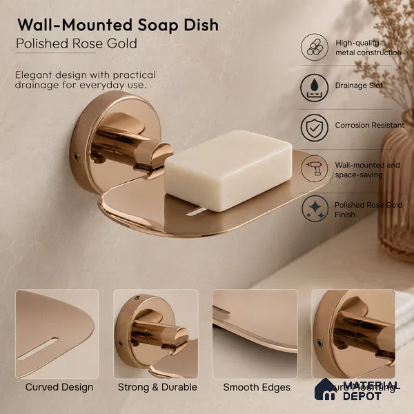 Soap Dish 9204-SD Toucan Rose Gold Finish SS 304 | 5 Years Warranty