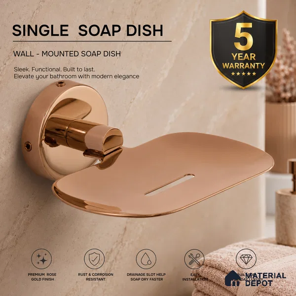Soap Dish 9204-SD Toucan Rose Gold Finish SS 304 | 5 Years Warranty