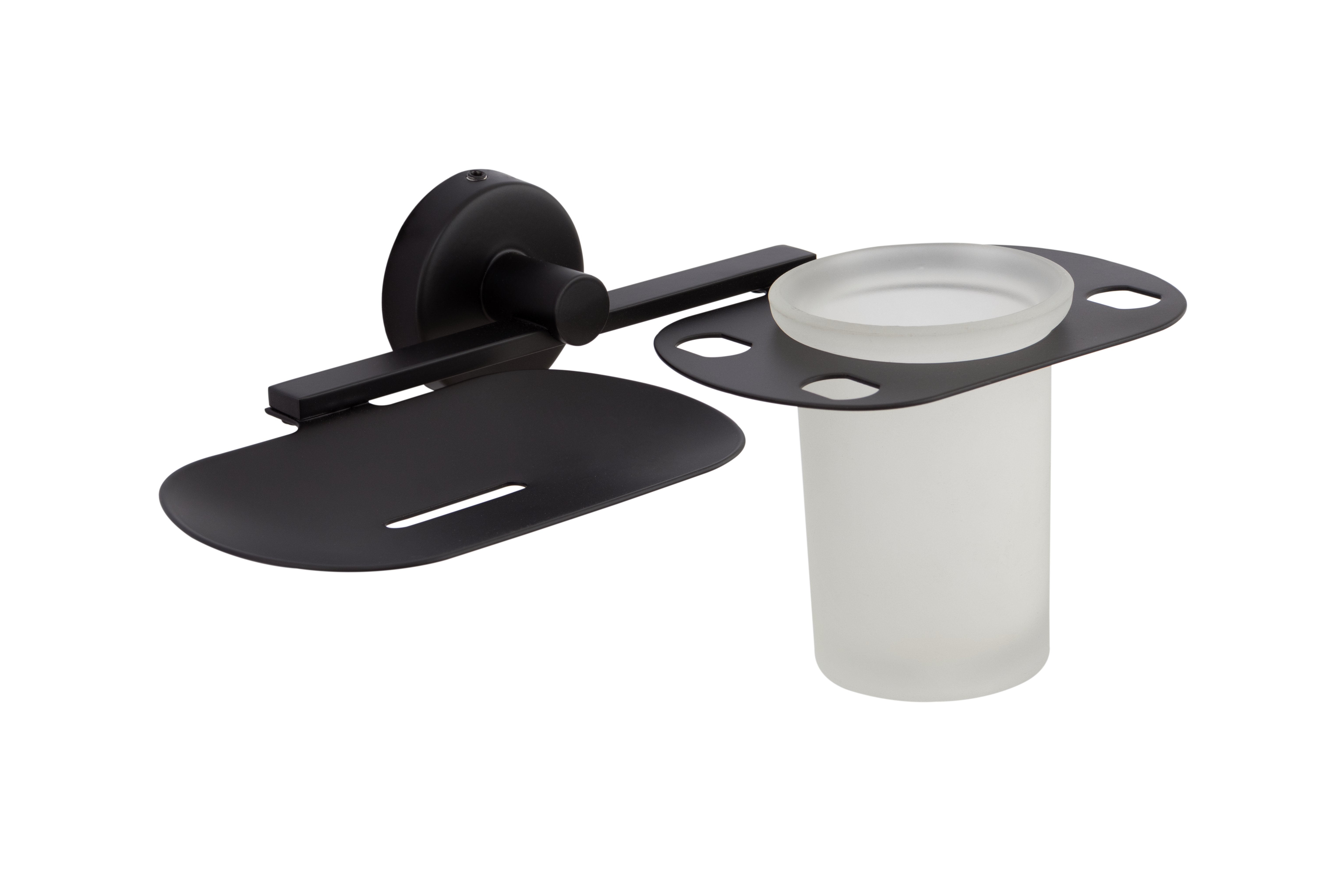 Soap Dish with Tumbler Holder 9507-TH Toucan Black Matt Finish SS 304 | 5 Years Warranty