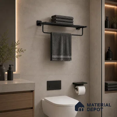 Towel Rack 9101-TWR Robiee Black Matt Finish SS 304 | 5 Years Warranty
