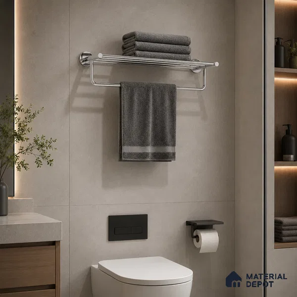 Towel Rack 9301-TWR Toucan Chrome Finish SS 304 | 5 Years Warranty