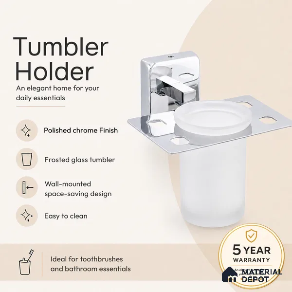 Tumbler Holder 9107-TH Robiee Chrome Finish SS 304 | 5 Years Warranty