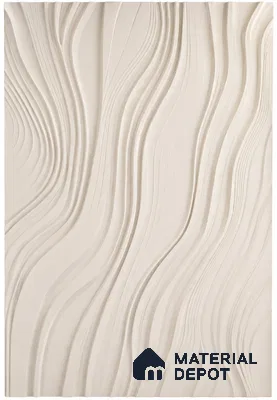 Flowing Dunes 3D HDHMR Wall 5.5 ft x 8.4 ft CNC Made HDHMR Panel - 25 mm