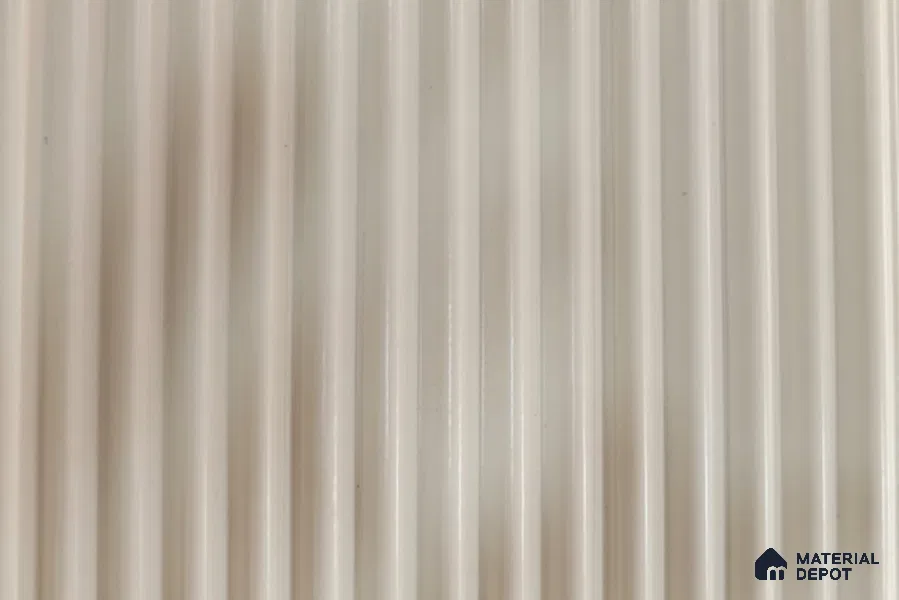 Beige Plain Colour Louver PN 02569 9 ft x 4.9 inch Charcoal Panel - 8 mm | Suitable for Feature Wall, TV Unit & Living Room | Width is Subjected to 5% Variation