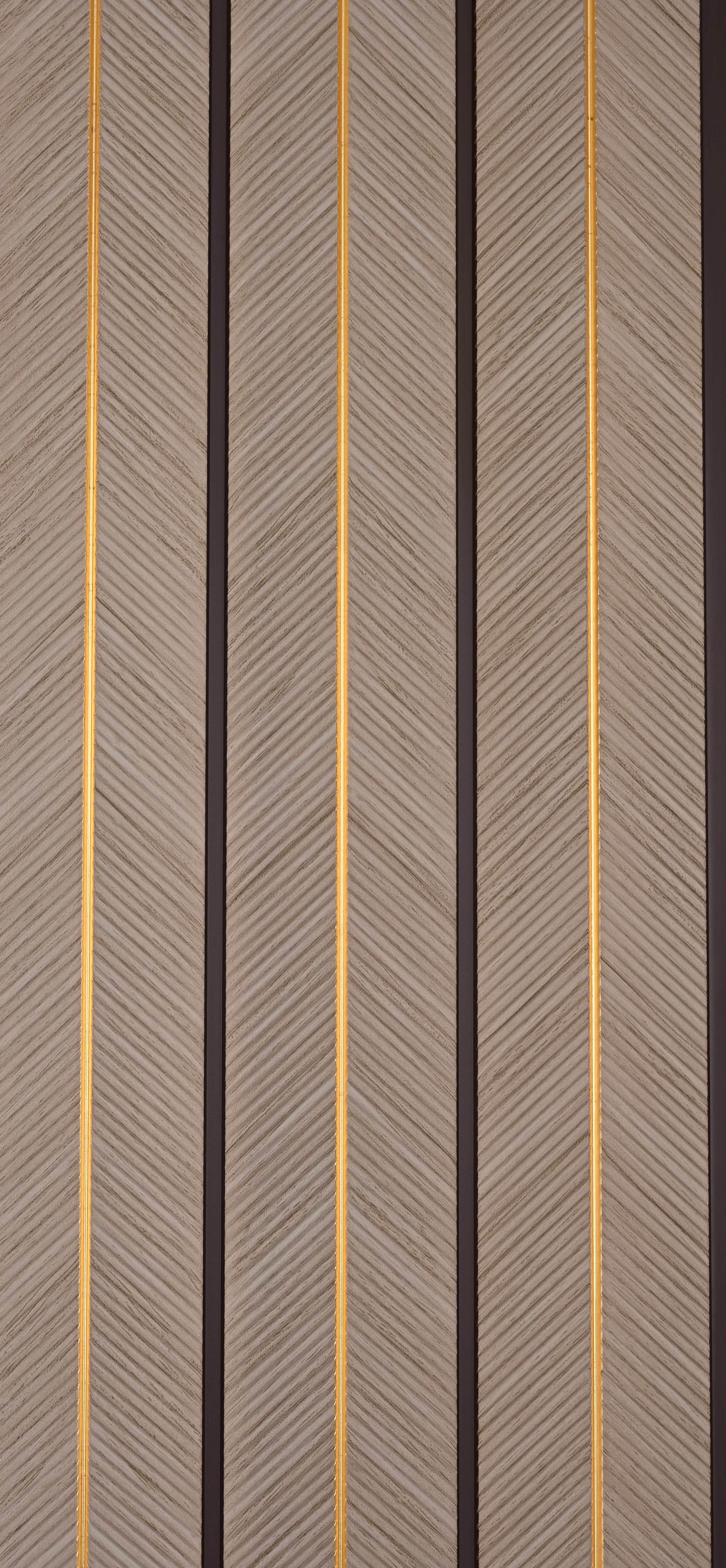 Grey Geometric Look PN 02344 9.5 ft x 8 inch Charcoal Panel - 8 mm | Suitable for Feature Wall, TV Unit & Living Room | Width is Subjected to 5% Variation