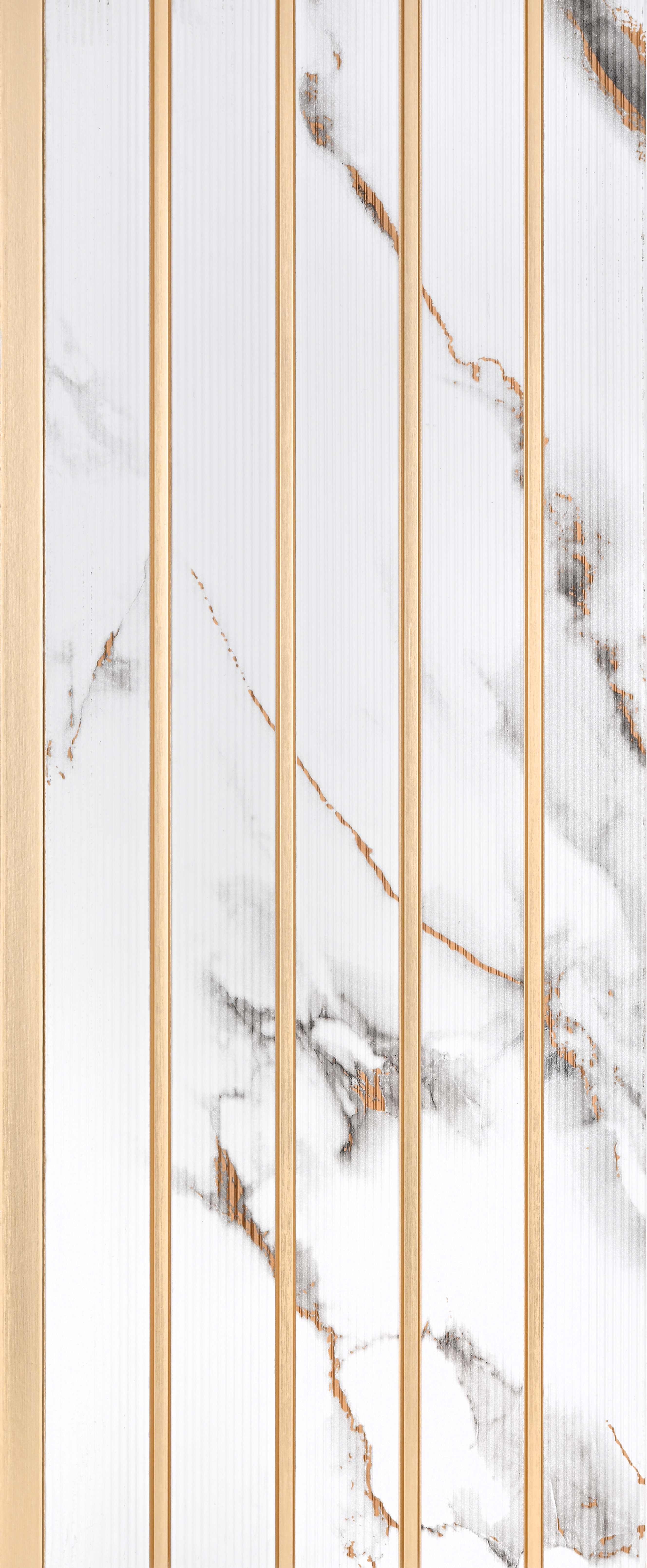 White Marble Look PN 03013 9.5 ft x 6 inch Charcoal Panel - 10 mm | Suitable for Feature Wall, TV Unit & Living Room | Width is Subjected to 5% Variation
