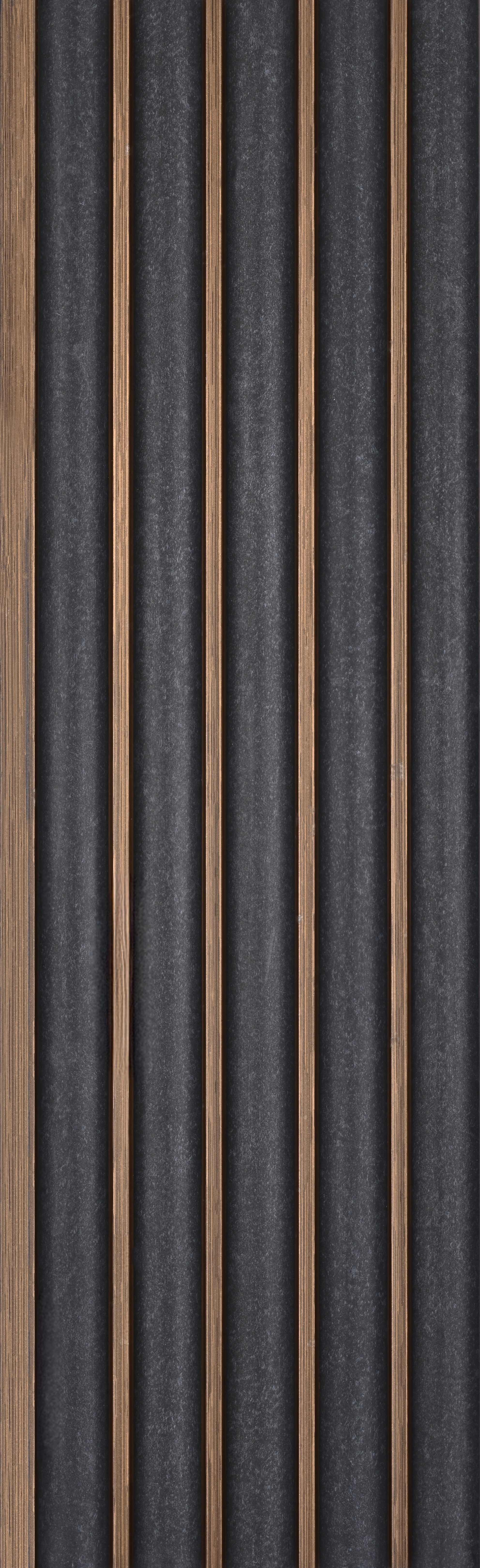Wooden Look PN 03026 8 ft x 4.9 inch Charcoal Panel - 8 mm | Suitable for Feature Wall, TV Unit & Living Room | Width is Subjected to 5% Variation