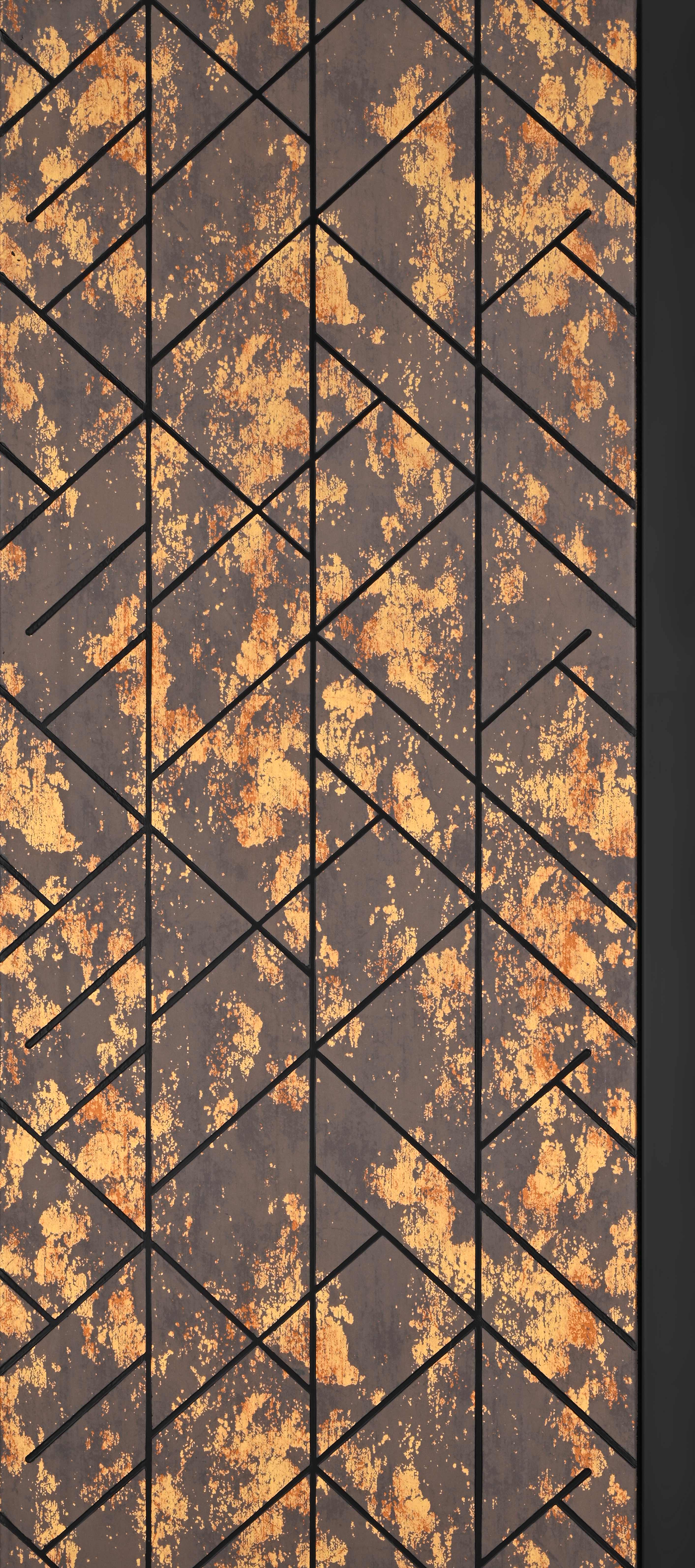 Gold Rustic Look PN 03250 8 ft x 7 inch Charcoal Panel - 8 mm | Suitable for Feature Wall, TV Unit & Living Room | Width is Subjected to 5% Variation