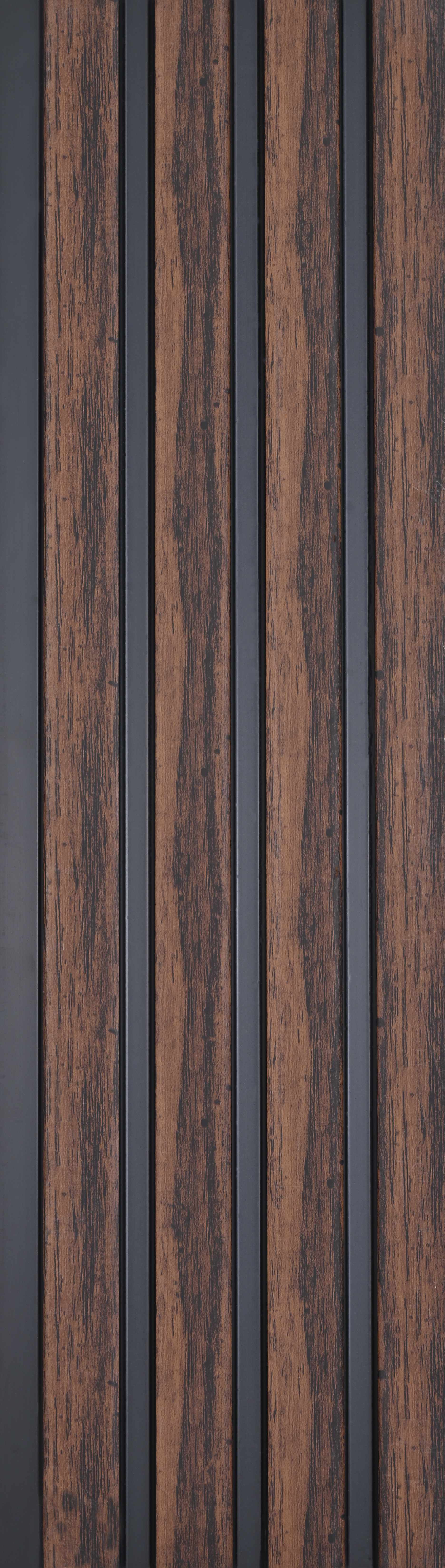 Wooden Look PN 03284 8 ft x 4.9 inch Charcoal Panel - 8 mm | Suitable for Feature Wall, TV Unit & Living Room | Width is Subjected to 5% Variation