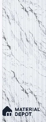 White Marble Look PN 03896 9.5 ft x 6 inch Charcoal Panel - 10 mm | Suitable for Feature Wall, TV Unit & Living Room | Width is Subjected to 5% Variation