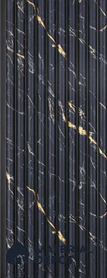 Black Marble Look PN 03897 9.5 ft x 6 inch Charcoal Panel - 10 mm | Suitable for Feature Wall, TV Unit & Living Room | Width is Subjected to 5% Variation