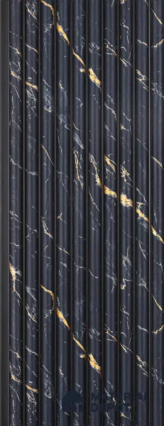 Black Marble Look PN 03897 9.5 ft x 6 inch Charcoal Panel - 10 mm | Suitable for Feature Wall, TV Unit & Living Room | Width is Subjected to 5% Variation