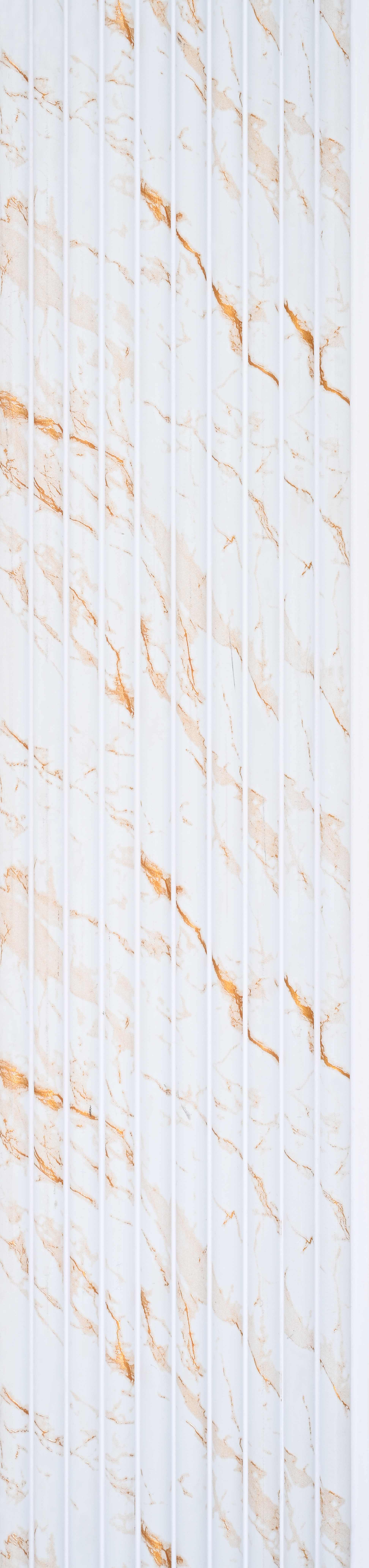 White Marble Look PN 03898 9.5 ft x 6 inch Charcoal Panel - 10 mm | Suitable for Feature Wall, TV Unit & Living Room | Width is Subjected to 5% Variation