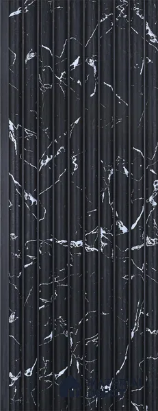 Black Marble Look PN 03899 9.5 ft x 6 inch Charcoal Panel - 10 mm | Suitable for Feature Wall, TV Unit & Living Room | Width is Subjected to 5% Variation