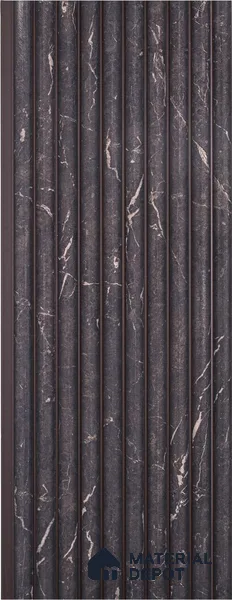 Brown Marble Look PN 03902 9.5 ft x 6 inch Charcoal Panel - 10 mm | Suitable for Feature Wall, TV Unit & Living Room | Width is Subjected to 5% Variation